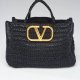 Valentino Garavani Roman Stud Small Straw Tote Rep Valentino Garavani Roman Stud Small Straw Tote Rep