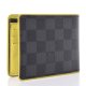 Louis Vuitton Damier Wallet Graphite Yellow Louis Vuitton Damier Wallet Graphite Yellow