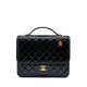 CHANEL Patent Quilted Backpack Black CHANEL Patent Quilted Backpack Black