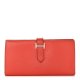 Hermes Epsom Bearn Gusset Wallet handbag red Hermes Epsom Bearn Gusset Wallet handbag red