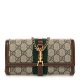 Gucci GG Supreme Monogram Web Jackie 1961 Chain Wallet