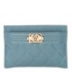 Chanel Boy Card Holder Light Blue Chanel Boy Card Holder Light Blue
