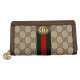 Gucci GG Supreme Monogram Ophidia Zip Around Wallet