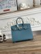 Hermes Birkin 25 Epsom Handbag in Bleu Jean