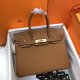 Hermes Birkin 25 30 35 Epsom Handbag in Golden Brown