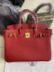 Hermes Birkin 25 30 35 Epsom Handbag in Red