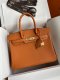 Hermes Birkin 25 30 35 Epsom Handbag in White