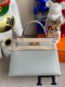 Hermes Kelly 25 Epsom Handbags in Bleu Glacier