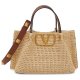 Valentino Garavani Roman Stud Small Straw Tote Valentino Garavani Roman Stud Small Straw Tote