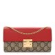 Gucci GG Supreme Monogram Moon Padlock Continental Chain Wallet Reps