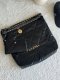 chanel 22 bag black Calfskin leather gold hardware large