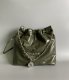 chanel 22 bag olive green shiny Calfskin silver hardware small