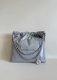 chanel 22 bag grey shiny Calfskin sliver hardware small