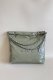 chanel 22 bag green shiny Calfskin silver hardware small