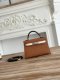 Hermes Mini Kelly II Handbag in Golden Brown and Craie Hermes Mini Kelly II Handbag in Golden Brown and Craie