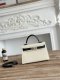 Hermes Mini Kelly II Handbag in Craie and Black Hermes Mini Kelly II Handbag in Craie and Black