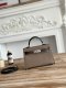 Hermes Mini Kelly II Handbag in Etoupe and Ecorce
