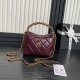 chanel 24b Woven Handle hobo bag Claret shiny lambskin gold hardware