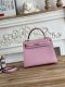 Hermes Mini Kelly II Epsom Handbag in Vendome Monte Silver Hardware