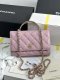 chanel 24a rhinestone handle woc pink shiny lambskin gold hardware chanel 24a rhinestone handle woc pink shiny lambskin gold hardware