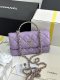 chanel 24a rhinestone handle woc lavender shiny lambskin gold hardware small chanel 24a rhinestone handle woc lavender shiny lambskin gold hardware small