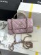 chanel 24a rhinestone handle woc pink shiny lambskin gold hardware small chanel 24a rhinestone handle woc pink shiny lambskin gold hardware small