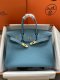 Hermes Birkin 25 30 35 Togo Handbag in Bleu Jean