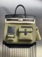 Hermes Birkin Cargo HAC 40 Sauge Canvas & Black Box Calf Palladium Hardware Hermes Birkin Cargo HAC 40 Sauge Canvas & Black Box Calf Palladium Hardware