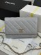 chanel 25p Heart rhinestones woc grey Caviar calfskin gold hardware