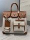 Hermes Birkin Cargo HAC 40 Craie Canvas & Brown Box Calf Palladium Hardware Hermes Birkin Cargo HAC 40 Craie Canvas & Brown Box Calf Palladium Hardware