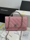 chanel 25p Enamel handle woc pink Caviar calfskin sliver hardware