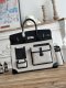 Hermes Birkin Cargo HAC 40 Craie Canvas & Black Box Calf Palladium Hardware Hermes Birkin Cargo HAC 40 Craie Canvas & Black Box Calf Palladium Hardware