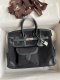 Hermes Birkin Cargo HAC 25 Black Canvas & Box Calf Palladium Hardware Hermes Birkin Cargo HAC 25 Black Canvas & Box Calf Palladium Hardware