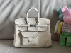 Hermes Birkin Cargo HAC 25 Craie Canvas & White Box Calf Palladium Hardware Hermes Birkin Cargo HAC 25 Craie Canvas & White Box Calf Palladium Hardware