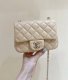 chanel cf champagne shiny lambskin gold hardware