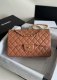 chanel cf Light Brown shiny lambskin gold hardware