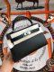Hermes Mini Kelly II Chevre Handbag in Noir Silver Haredware
