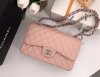 chanel cf pink Caviar calfskin sliver hardware