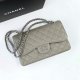 chanel cf Dark Grey Caviar calfskin sliver hardware