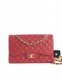 chanel cf red Caviar calfskin gold hardware