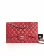 chanel cf red Caviar calfskin sliver hardware