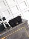 chanel 25s cf black Tweed&lambskin gold hardware