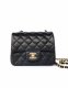 chanel mini cf black shiny lambskin gold hardware