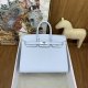 Hermes Birkin 25 30 35 Epsom Sellier Handbag in Blue pale