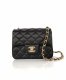 chanel mini cf black Caviar calfskin gold hardware