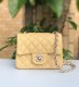 chanel mini cf beige Caviar calfskin sliver hardware