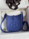 Hermes Taurillon Clemence Evelyne TPM Bleu ??lectrique