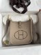 Hermes Taurillon Clemence Evelyne TPM Gris Tourterelle