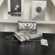 chanel 25s mini cf sliver shiny lambskin gold hardware medium