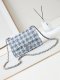 chanel 24k cf blue&white Colorful letter sequins sliver hardware chanel 24k cf blue&white Colorful letter sequins sliver hardware